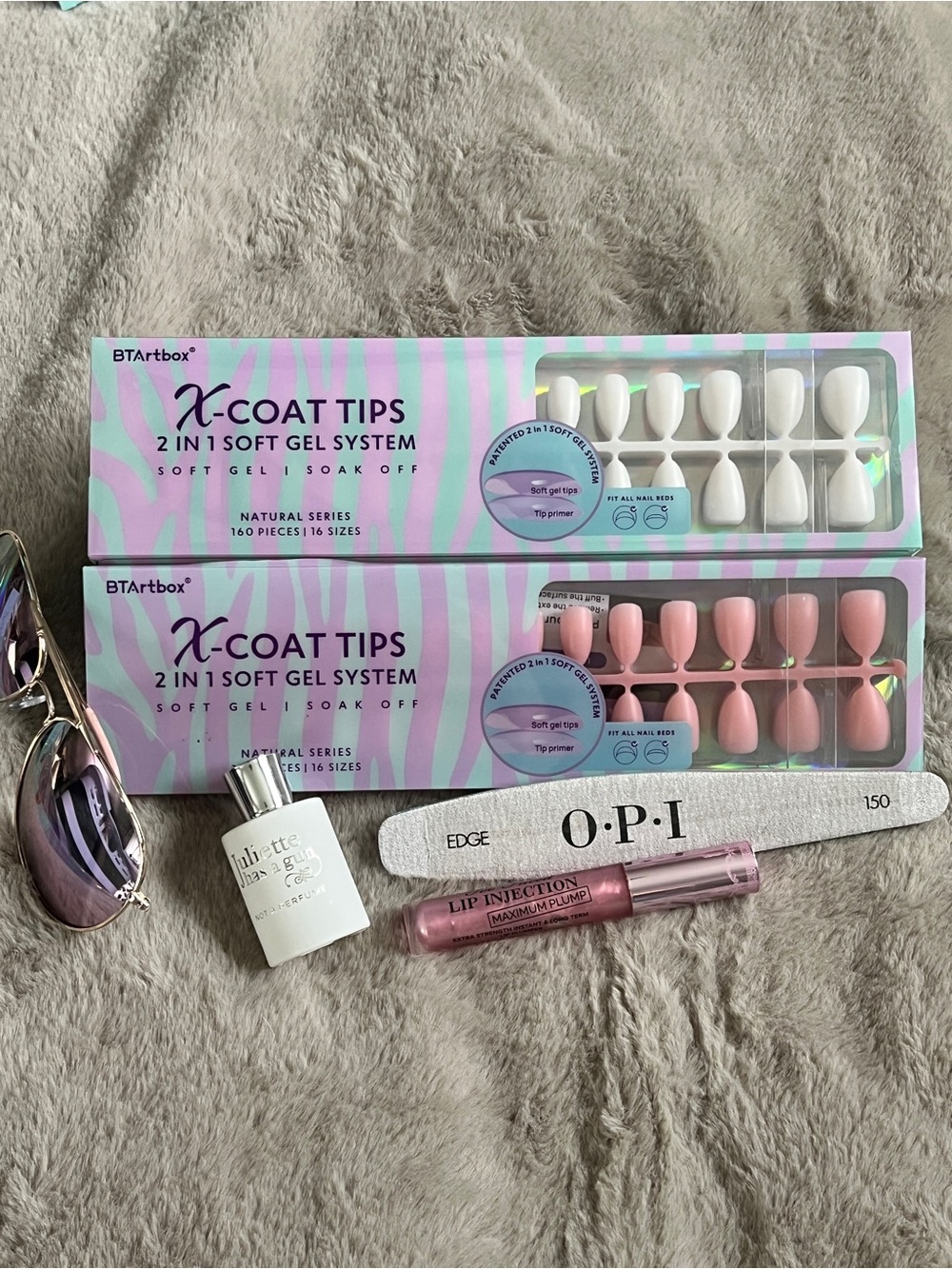 BTArtbox Bundle | Soft Gel X-Coat Tips Nail Sets | Pink & White Press On System